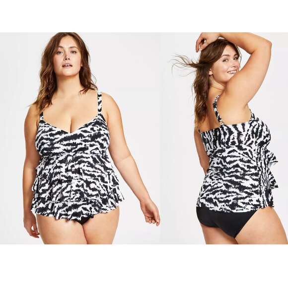 Swim Solutions Other - NWT Swim Solutions Women Tummy Control Triple Tier Bust Support 22W